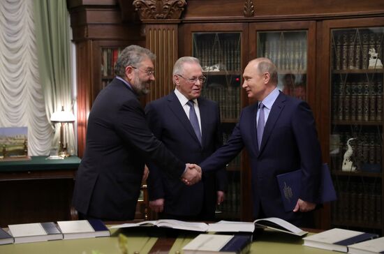 President Vladimir Putin attends presentation of Great Russian Encyclopedia
