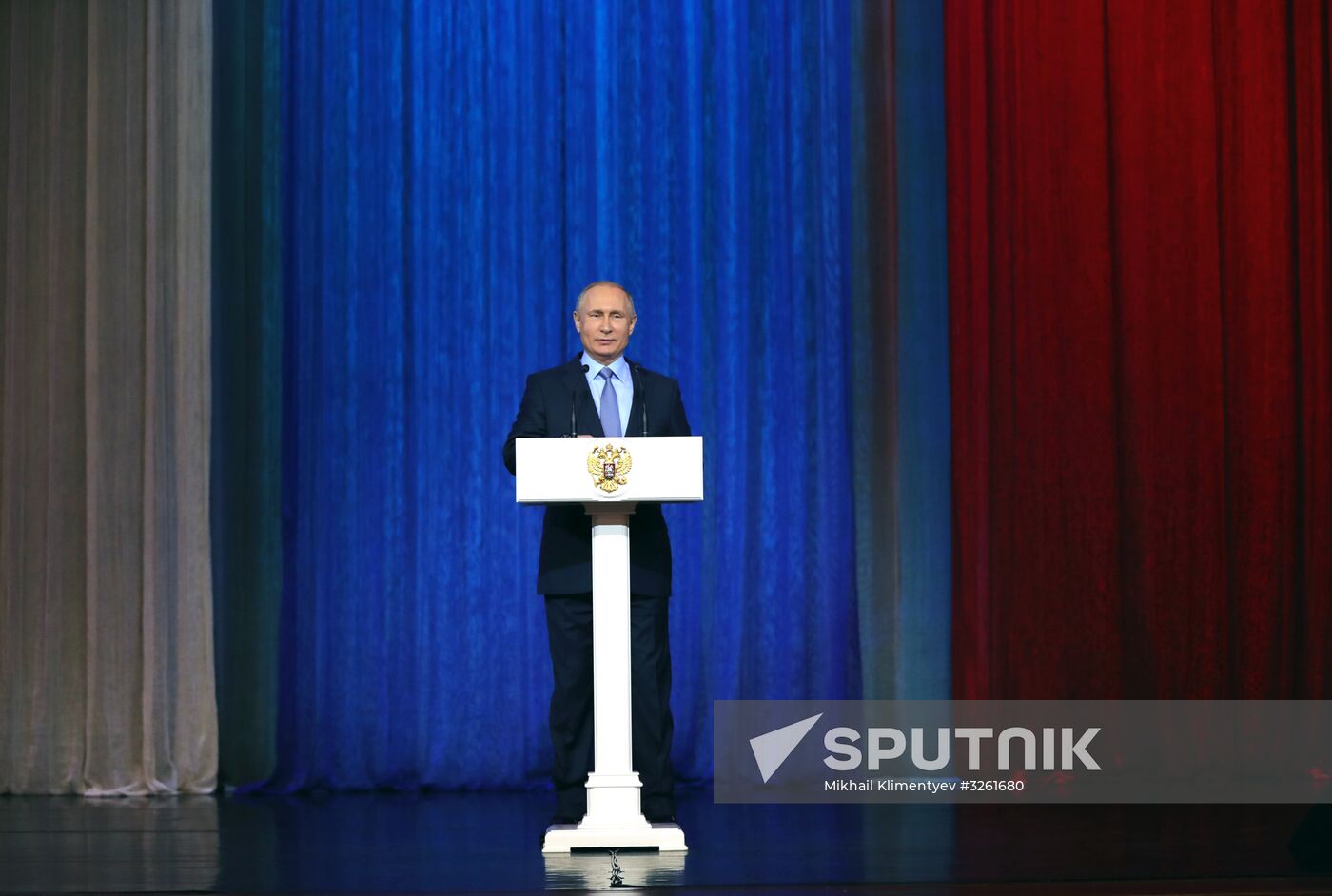 Russian President Vladimir Putin addresses gala evening to mark Security Agency Worker’s Day