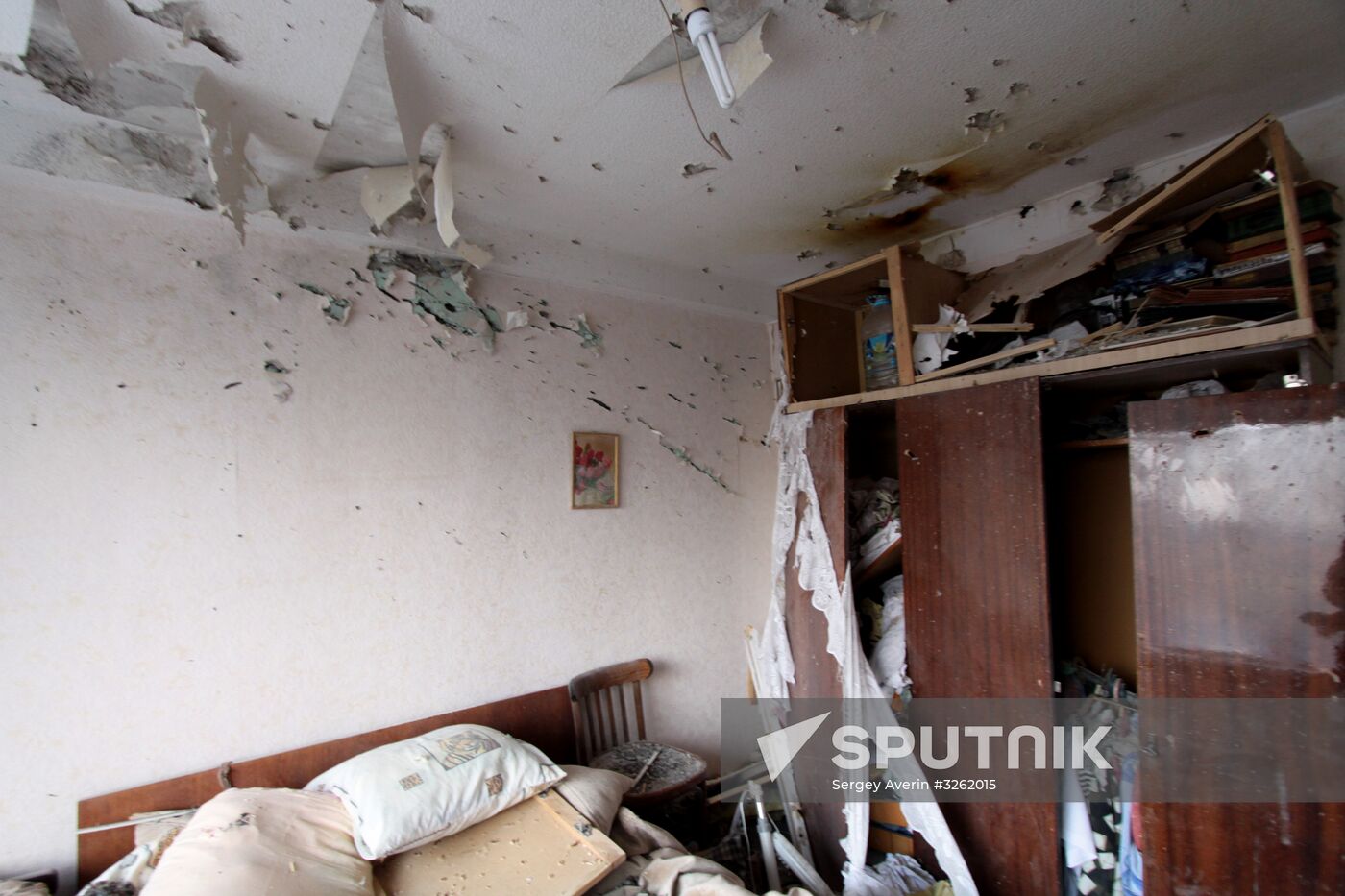 Shelling aftermath in Donetsk Region