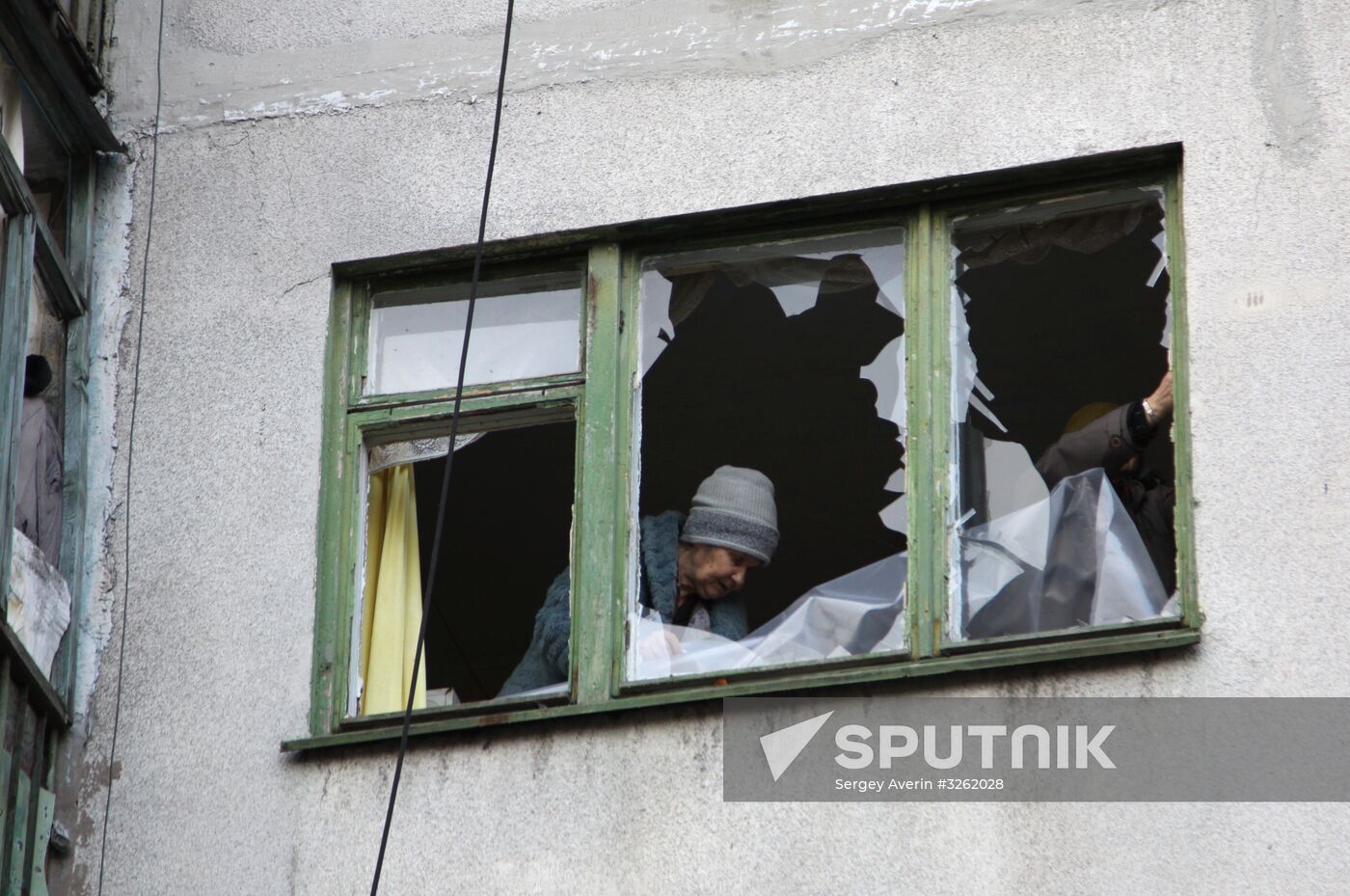 Shelling aftermath in Donetsk Region