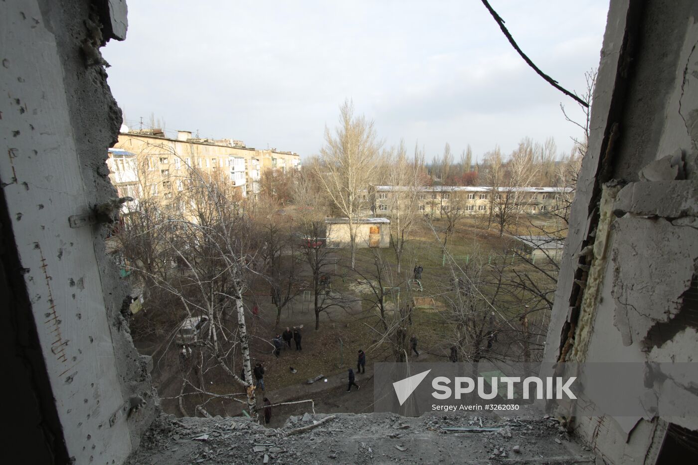 Shelling aftermath in Donetsk Region