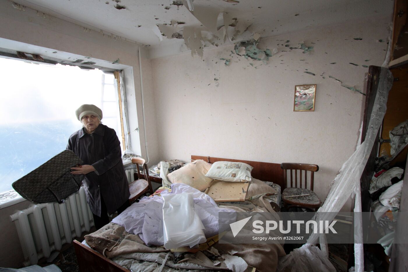 Shelling aftermath in Donetsk Region