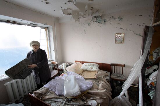 Shelling aftermath in Donetsk Region