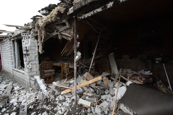 Shelling aftermath in Donetsk Region