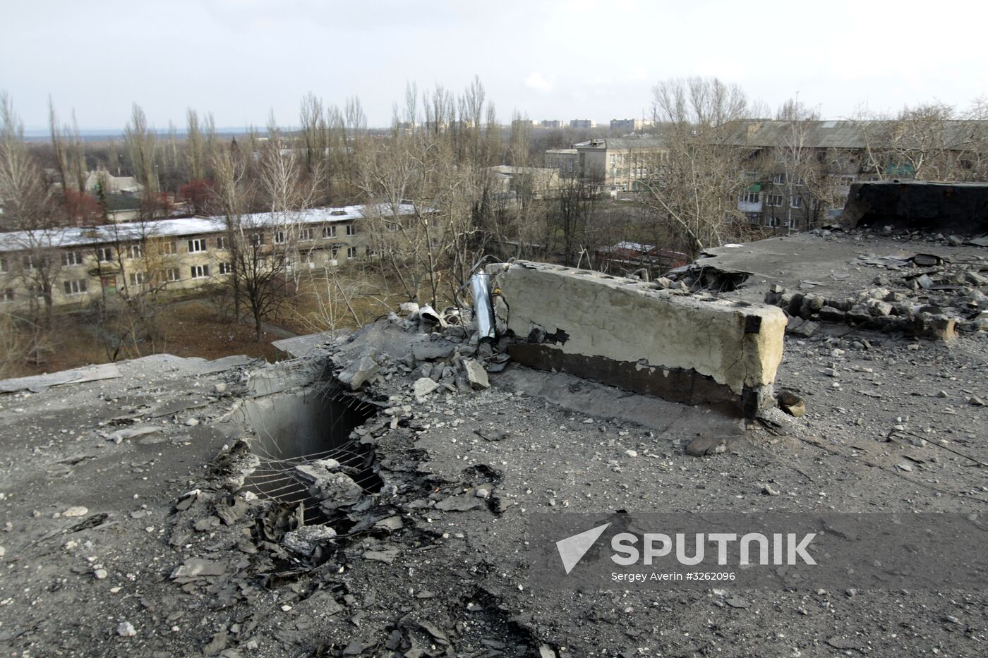 Shelling aftermath in Donetsk Region
