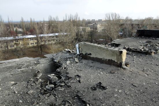 Shelling aftermath in Donetsk Region