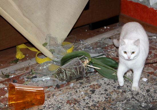 Shelling aftermath in Donetsk Region