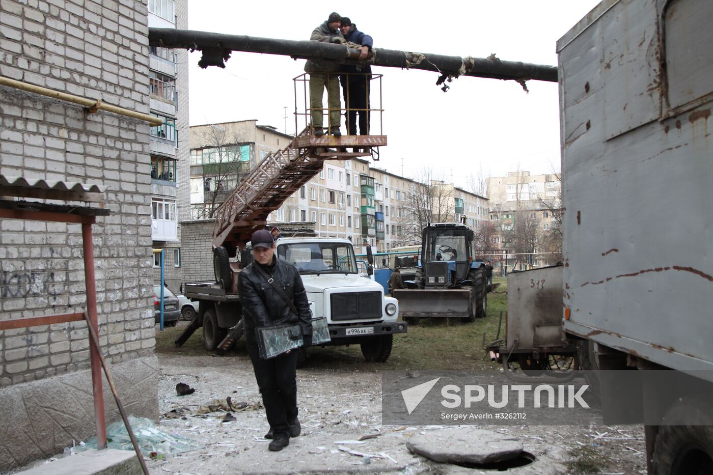 Shelling aftermath in Donetsk Region