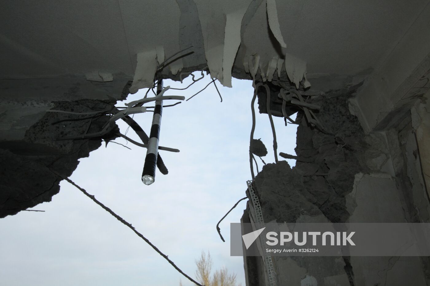 Shelling aftermath in Donetsk Region