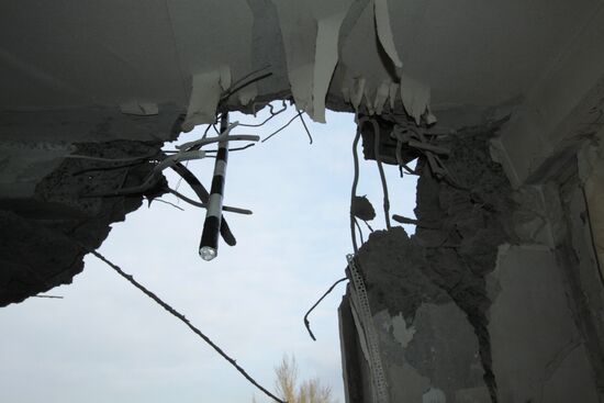 Shelling aftermath in Donetsk Region