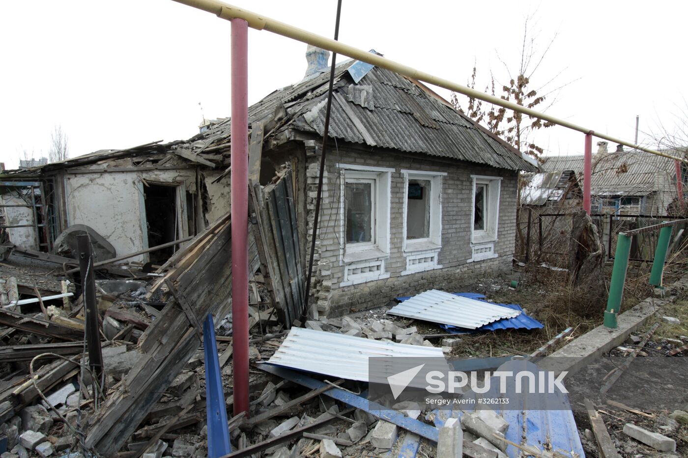 Shelling aftermath in Donetsk Region