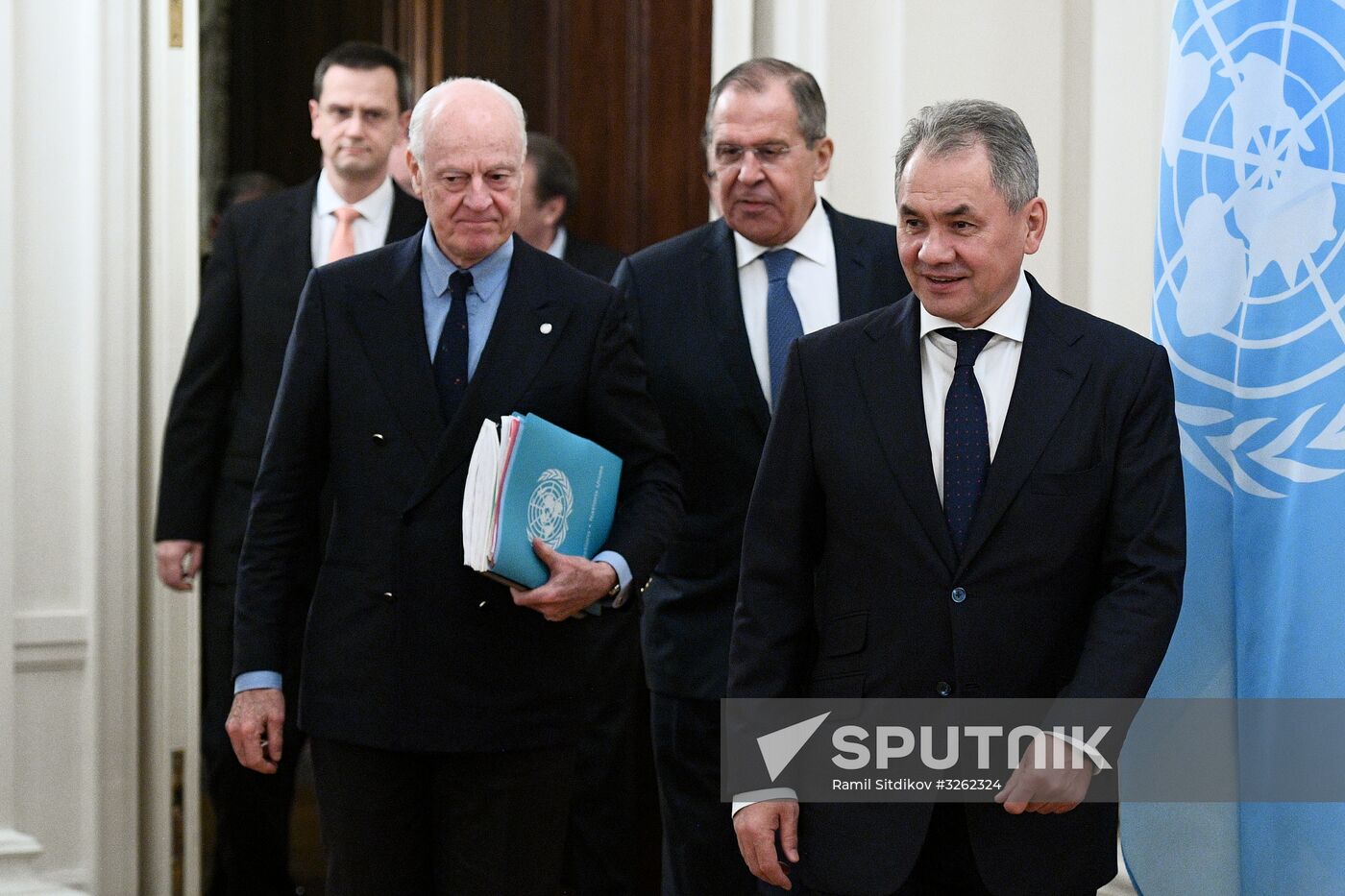 Sergei Lavrov meets with Staffan de Mistura and Sergei Shoigu