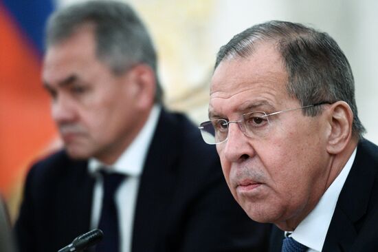 Sergei Lavrov meets with Staffan de Mistura and Sergei Shoigu