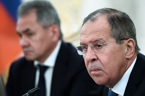 Sergei Lavrov meets with Staffan de Mistura and Sergei Shoigu