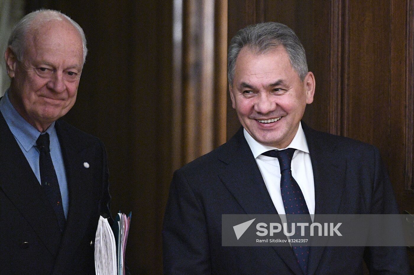 Sergei Lavrov meets with Staffan de Mistura and Sergei Shoigu