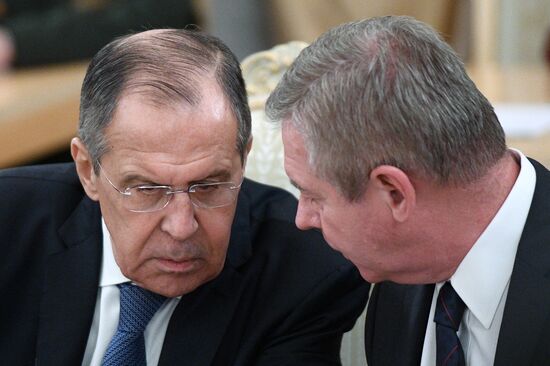 Sergei Lavrov meets with Staffan de Mistura and Sergei Shoigu