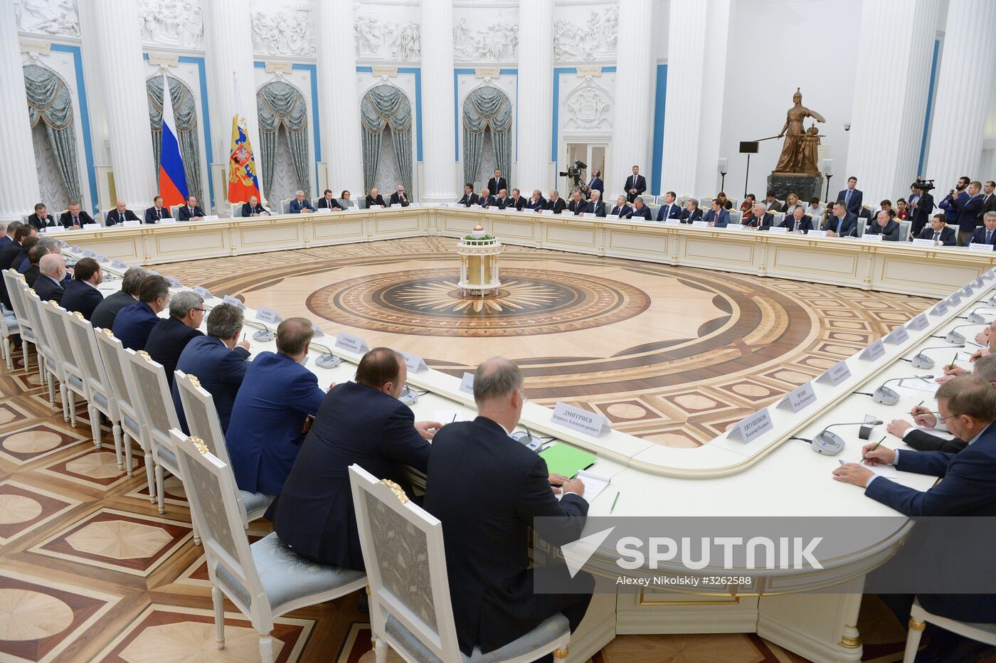 President Vladimir Putin holds meeing with representatives of Russian business community