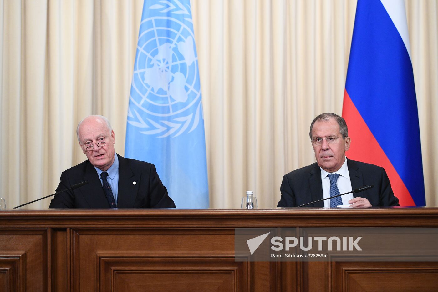 Sergei Lavrov meets with Staffan de Mistura and Sergei Shoigu