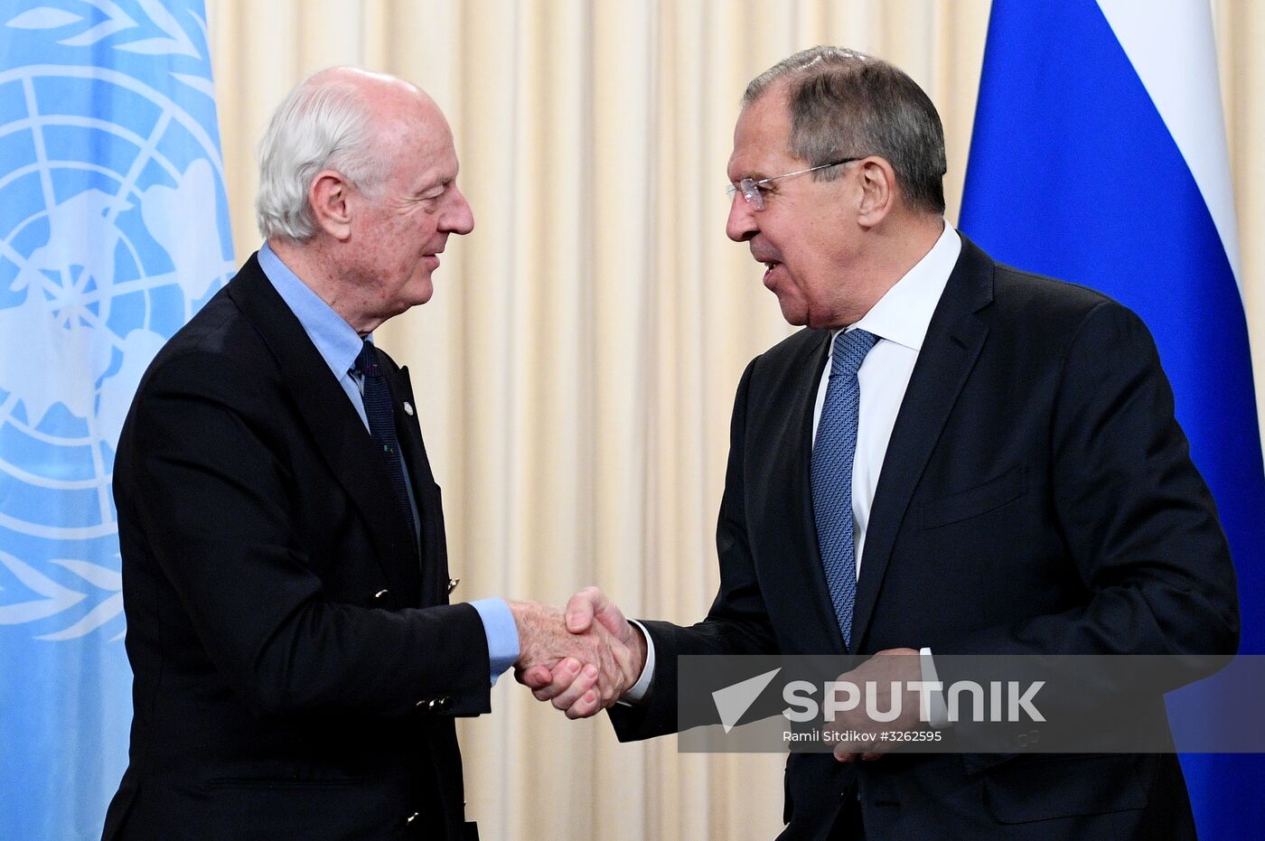 Sergei Lavrov meets with Staffan de Mistura and Sergei Shoigu