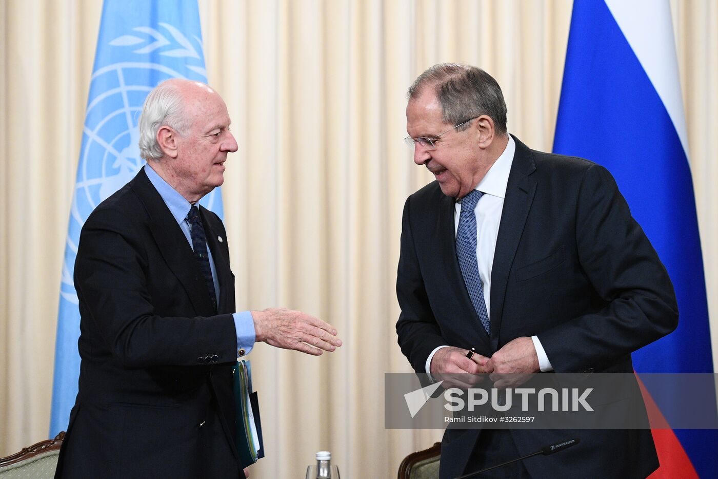 Sergei Lavrov meets with Staffan de Mistura and Sergei Shoigu