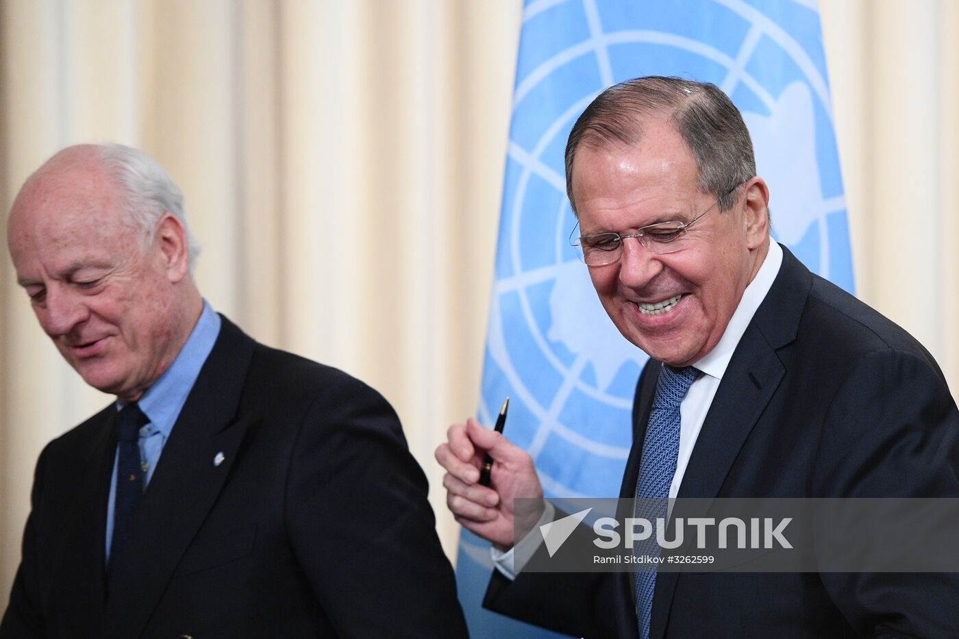 Sergei Lavrov meets with Staffan de Mistura and Sergei Shoigu