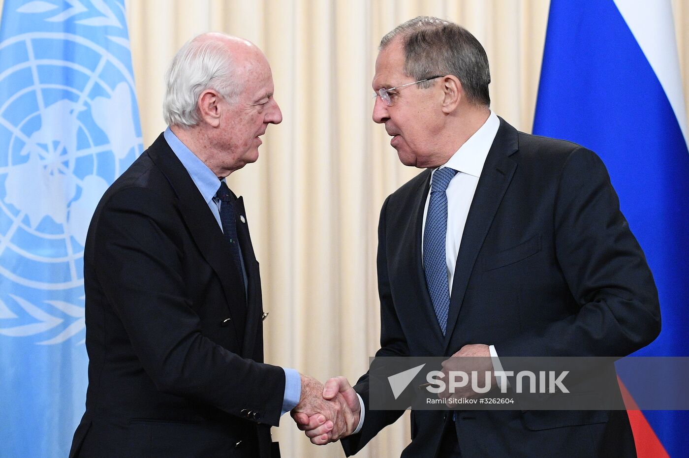 Sergei Lavrov meets with Staffan de Mistura and Sergei Shoigu