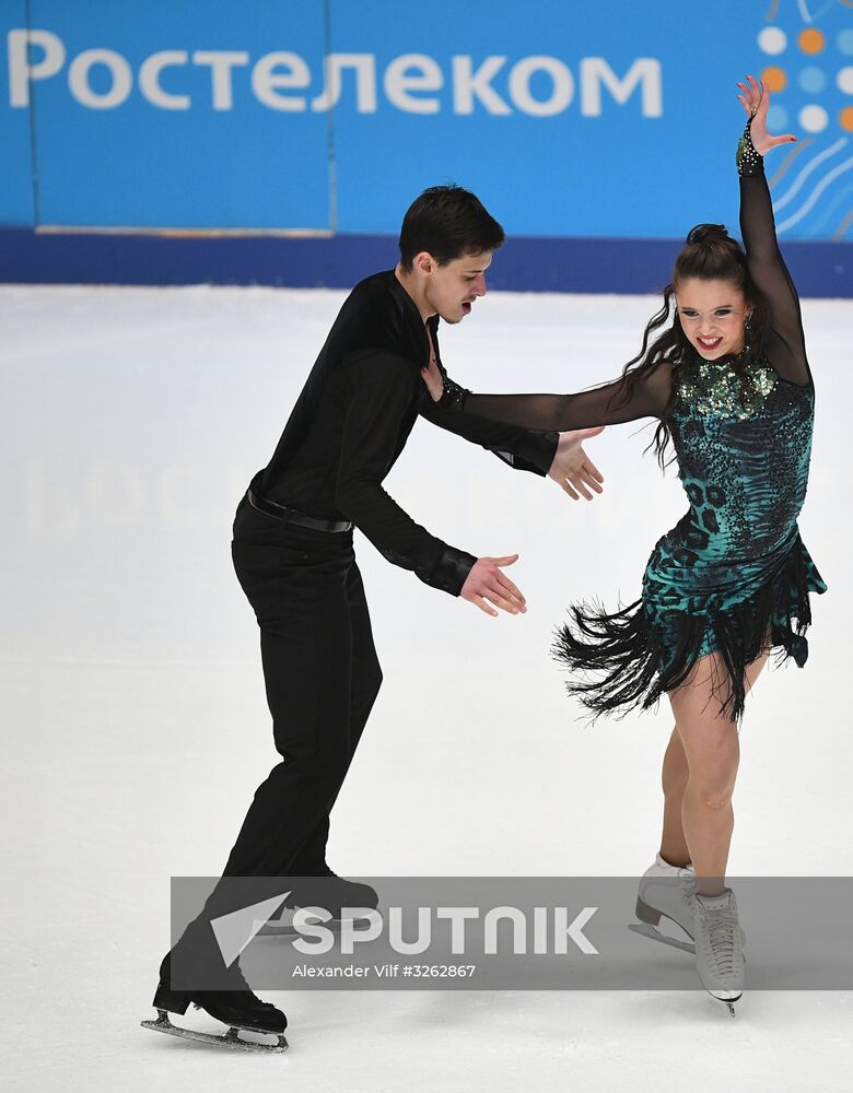 Figure skating. Russian championship. Ice dancing. Short program