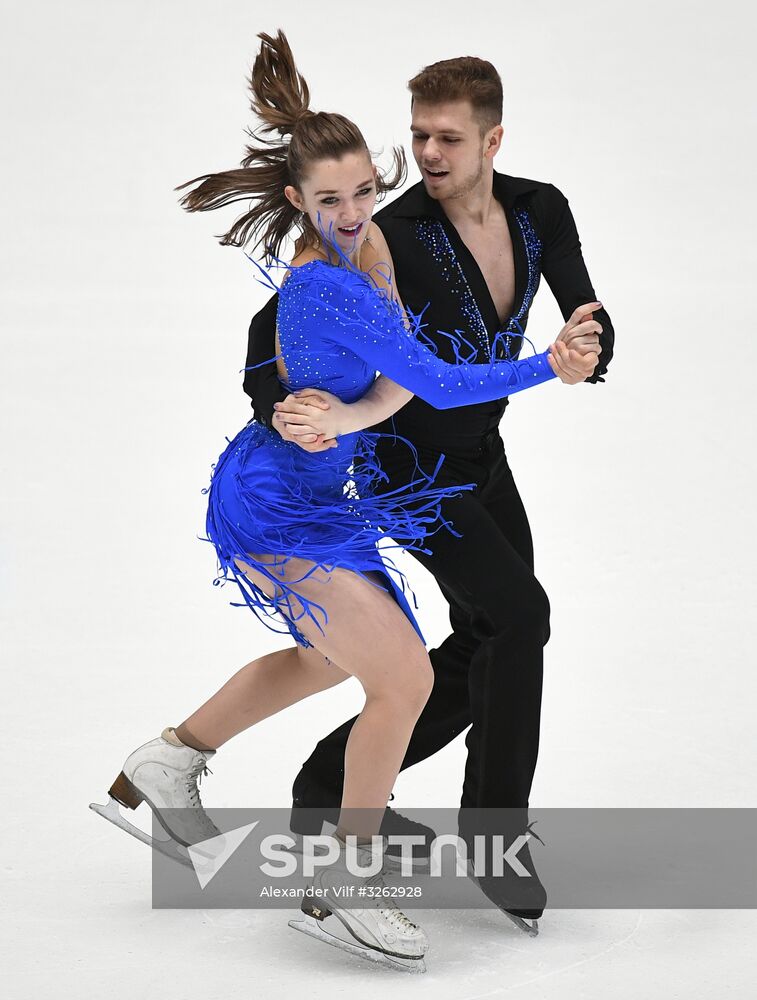 Figure skating. Russian championship. Ice dancing. Short program