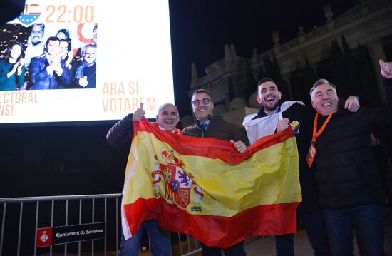 Anonymous march in Barcelona