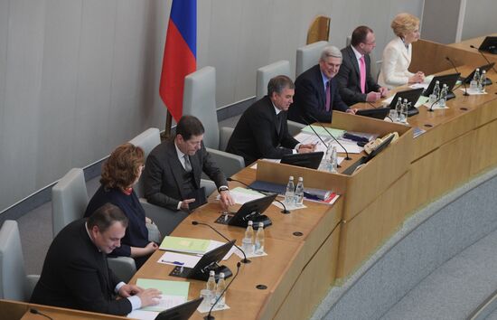 State Duma plenary meeting
