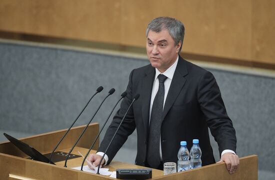 State Duma plenary meeting