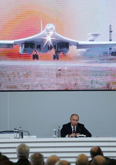 Russian President Vladimir Putin attends expanded meeting of Russian Defense Ministry Board