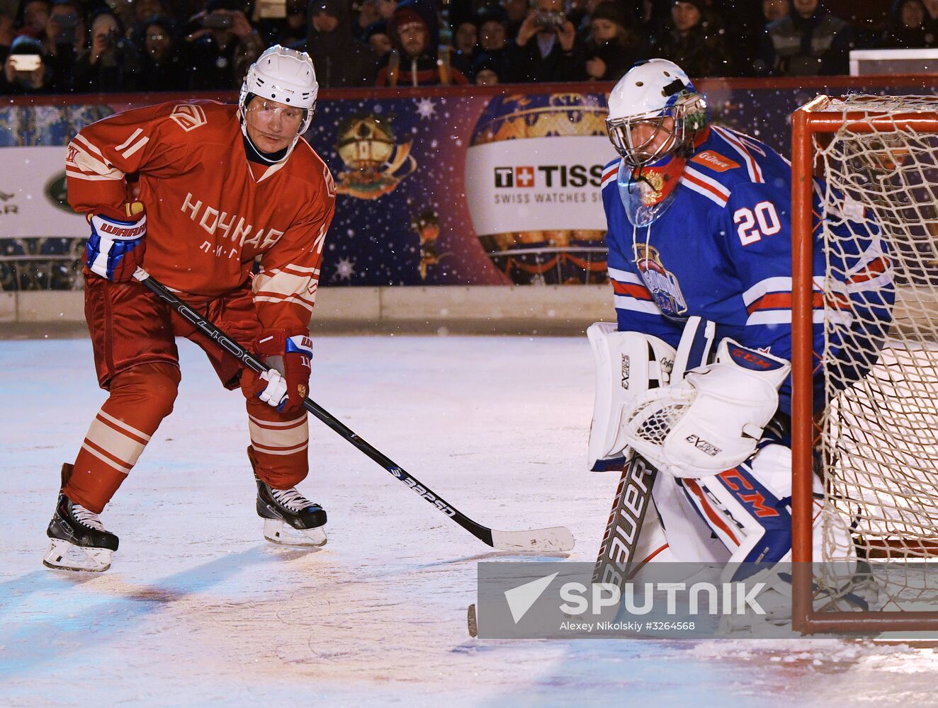President Putin takes part in NHL ice hockey match on Red Square