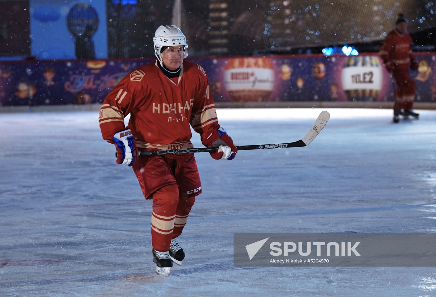 President Putin takes part in NHL ice hockey match on Red Square