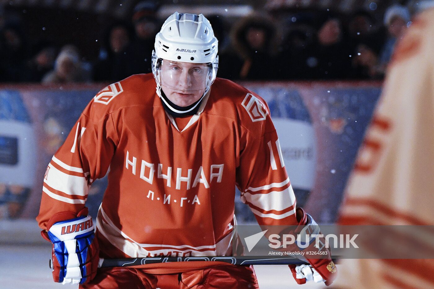President Putin takes part in NHL ice hockey match on Red Square