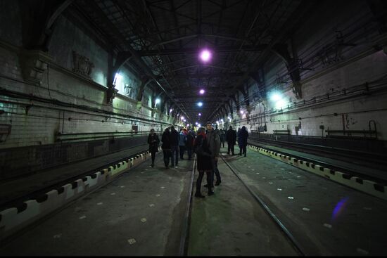 Night in the Metro in Moscow