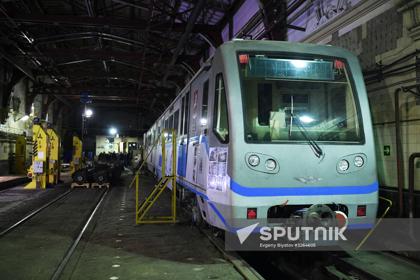 Night in the Metro in Moscow