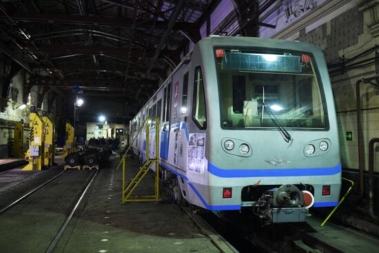 Night in the Metro in Moscow