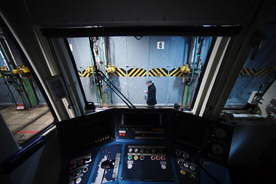 Night in the Metro in Moscow