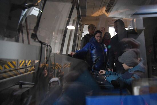 Night in the Metro in Moscow