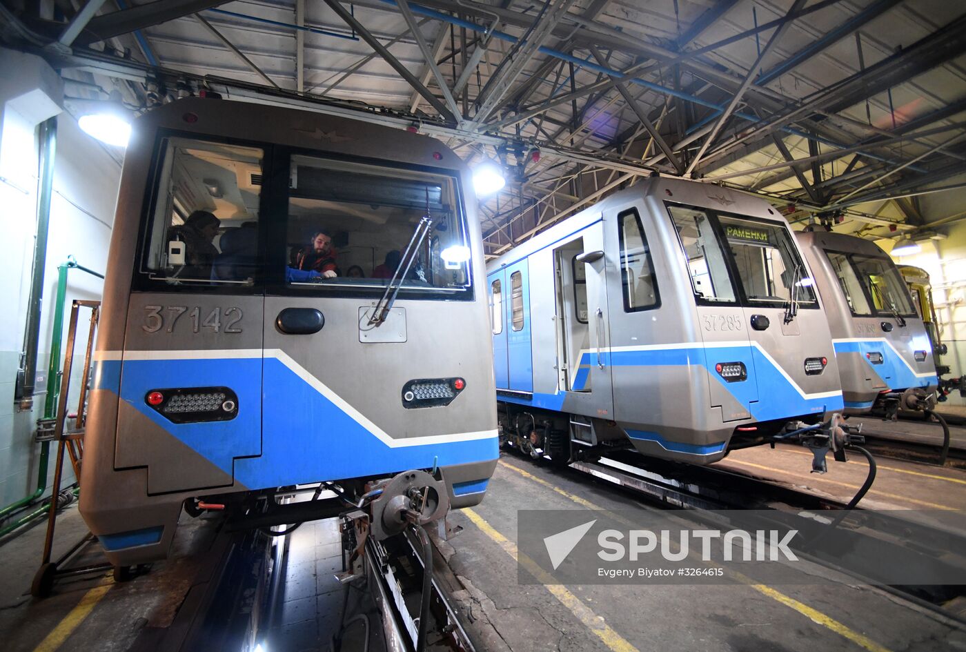 Night in the Metro in Moscow