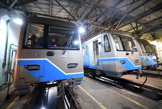 Night in the Metro in Moscow