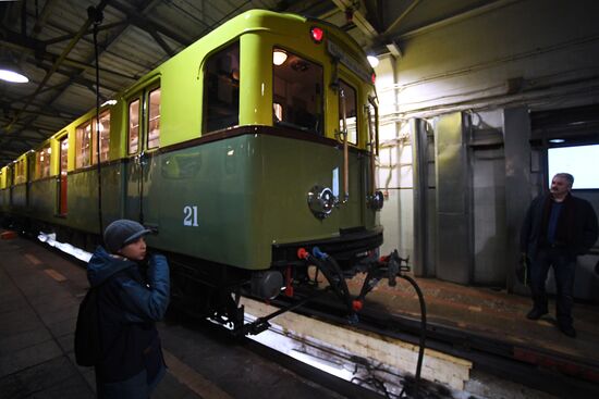 Night in the Metro in Moscow