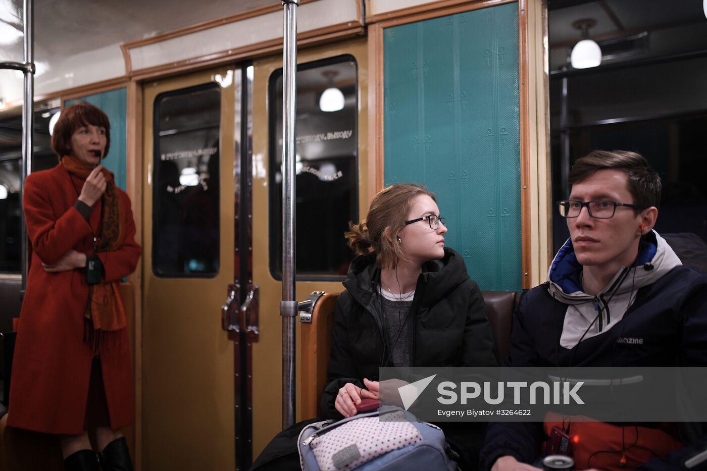 Night in the Metro in Moscow