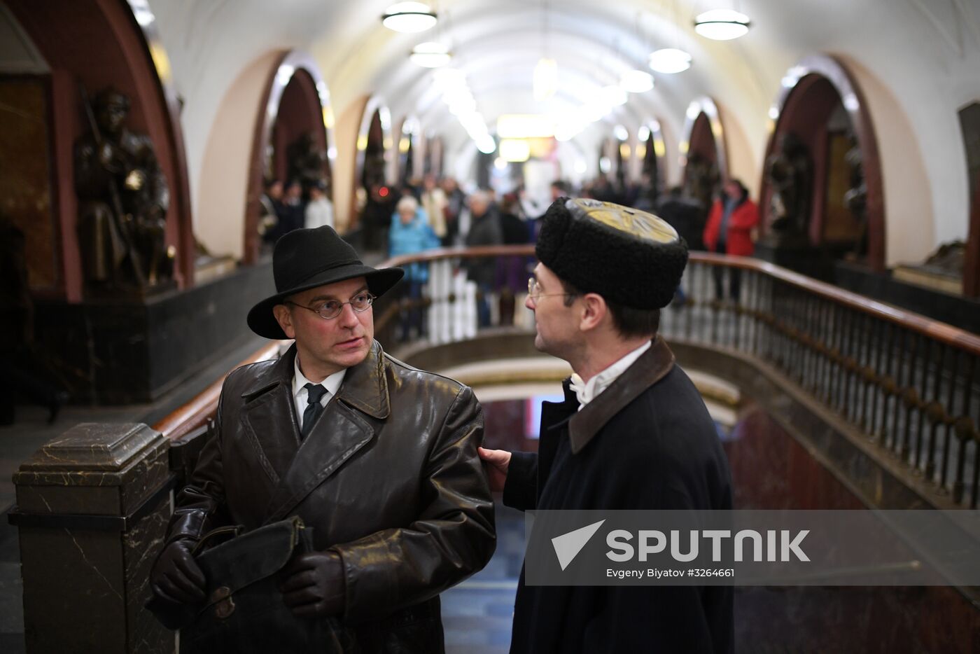 Night in the Metro in Moscow