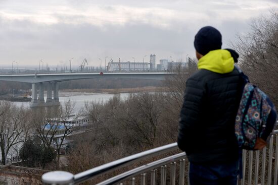 Voroshilovsky Bridge in Rostov-on-Don