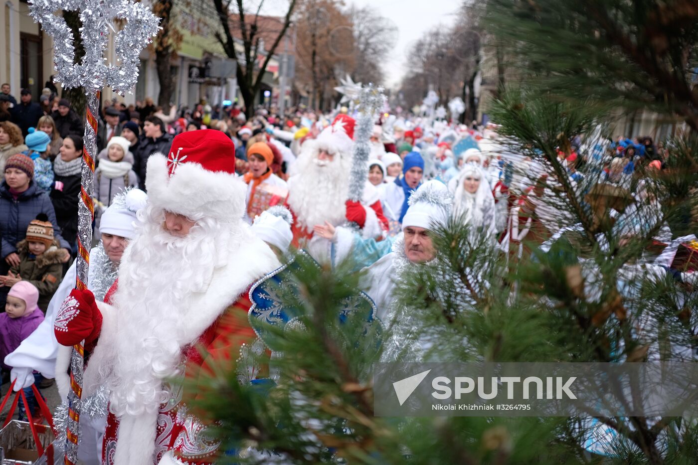 Father Frost march in Krasnodar