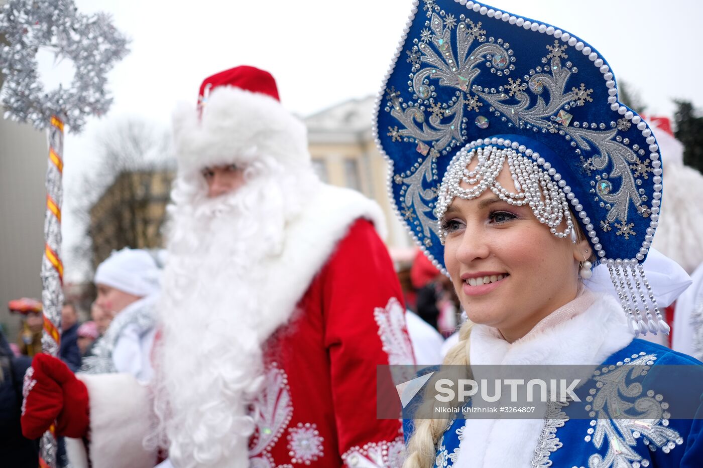 Father Frost march in Krasnodar