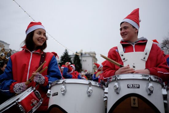 Father Frost march in Krasnodar