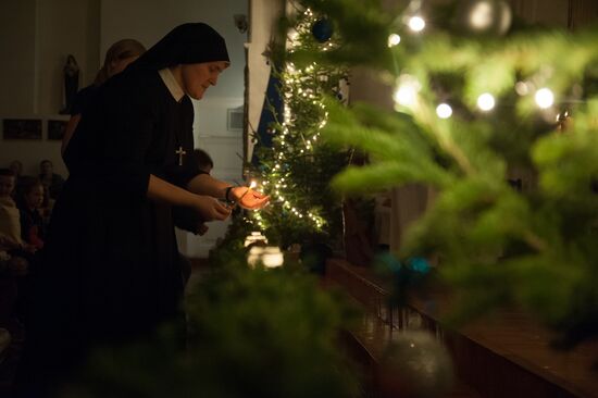 Catholic Christmas celebration in Russia